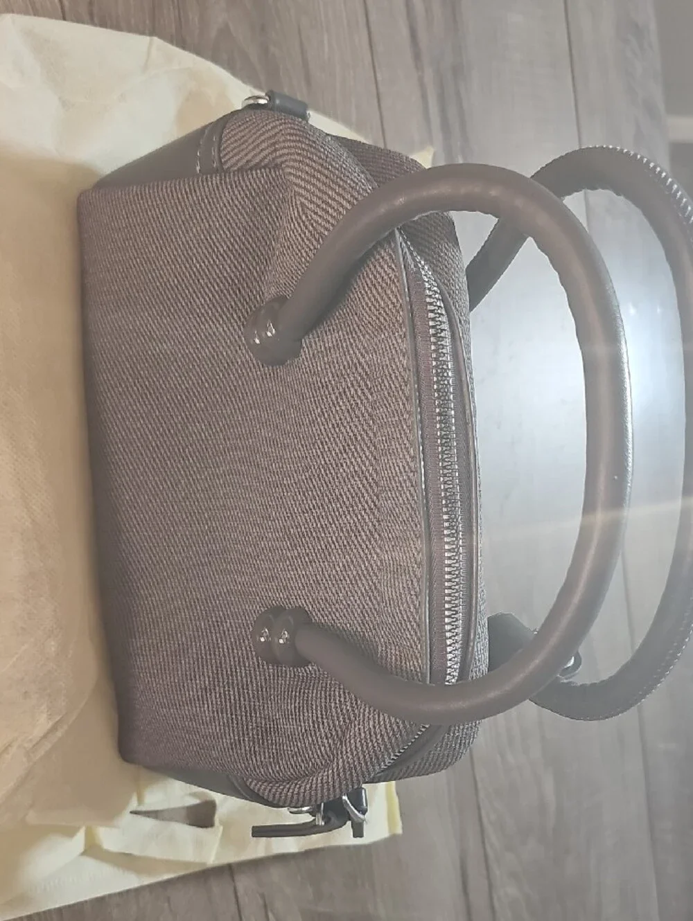 Classic Brown Dome Satchel Handbag